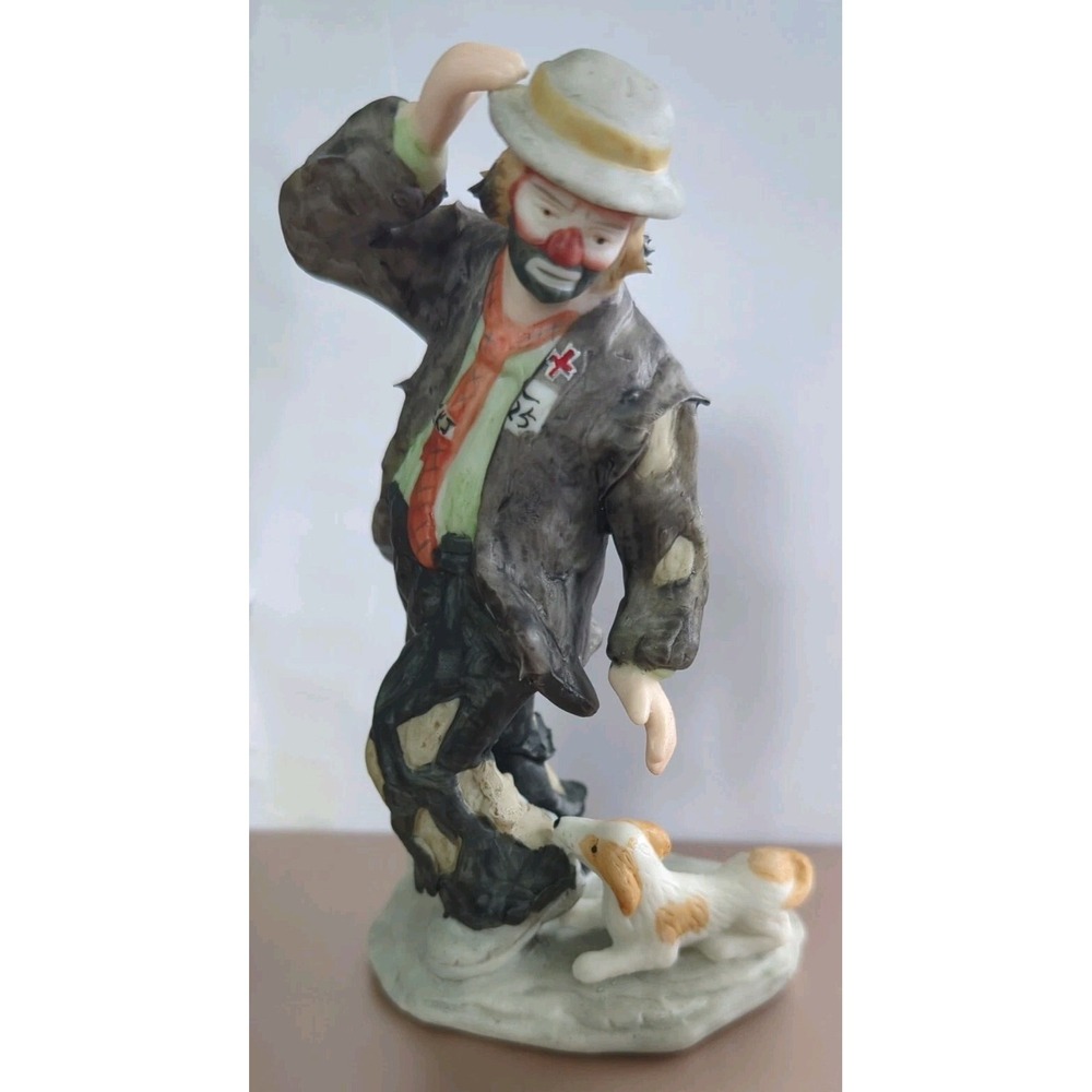 Emmett‎ Kelly Jr. "Man's Best Friend" Clown w/Puppy Porcelain Figurine Flambro